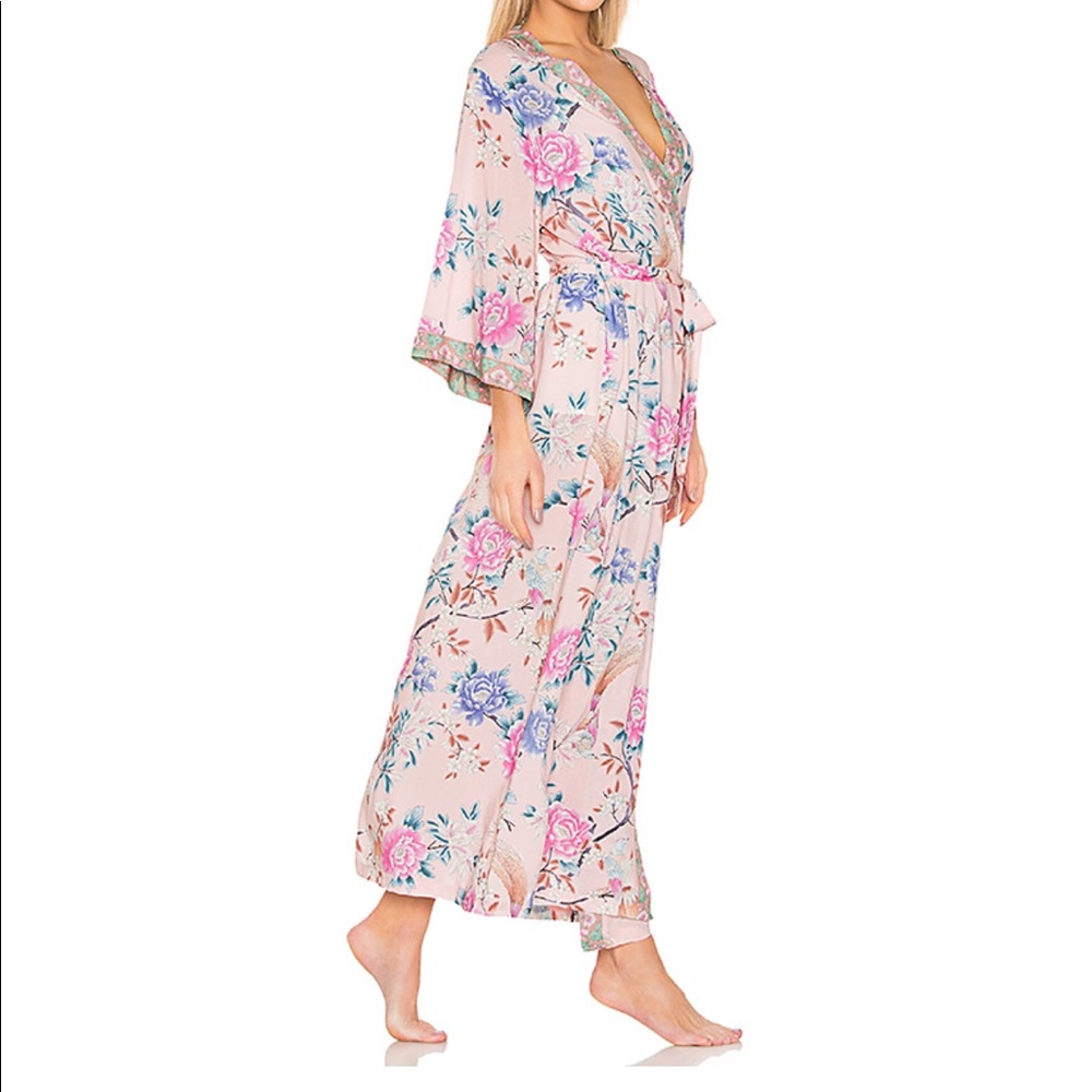 Long Floral Boho Robe Homebodii